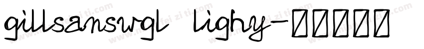 gillsanswgl lighy字体转换